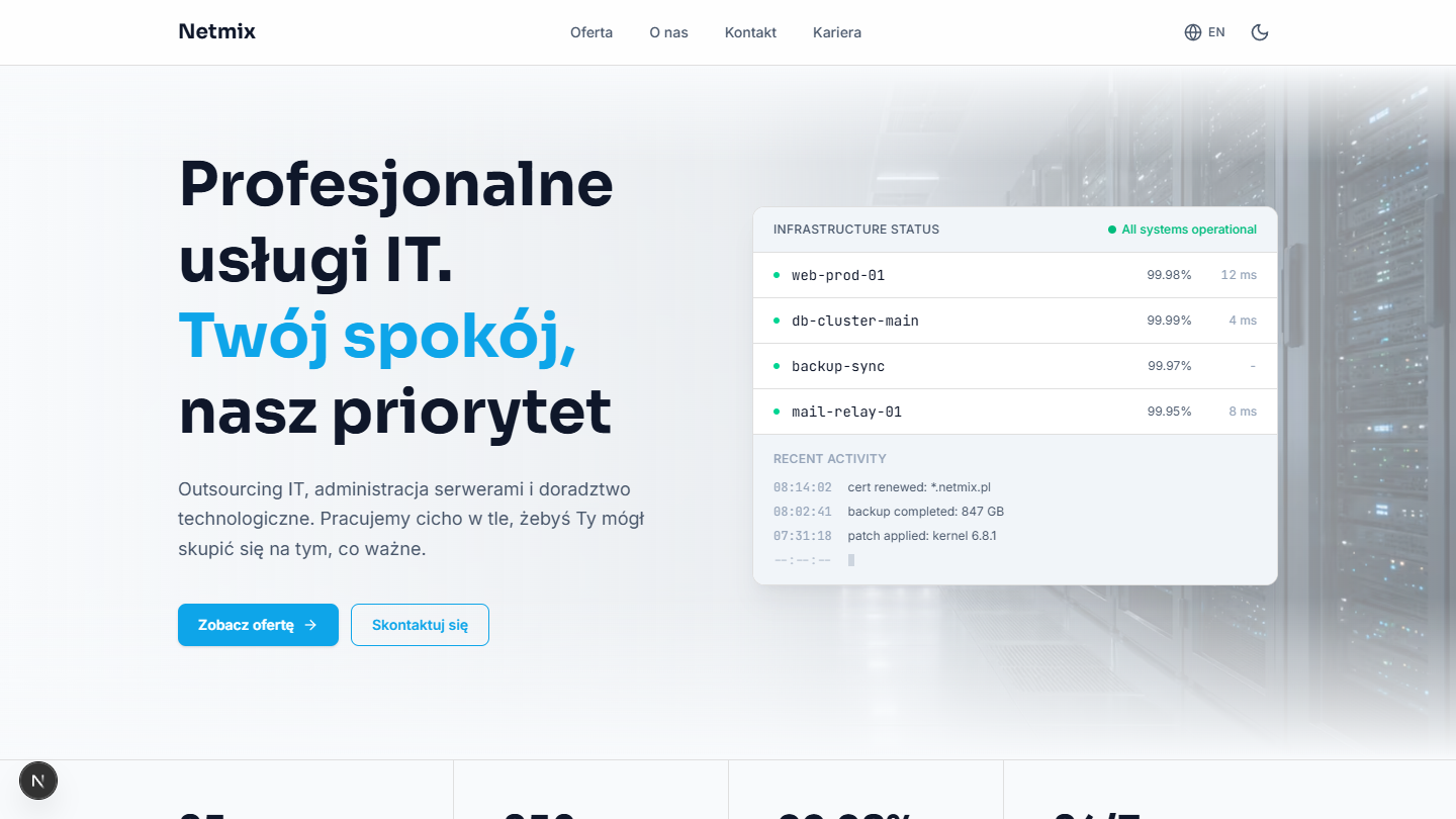 Netmix: Strona firmowa firmy IT